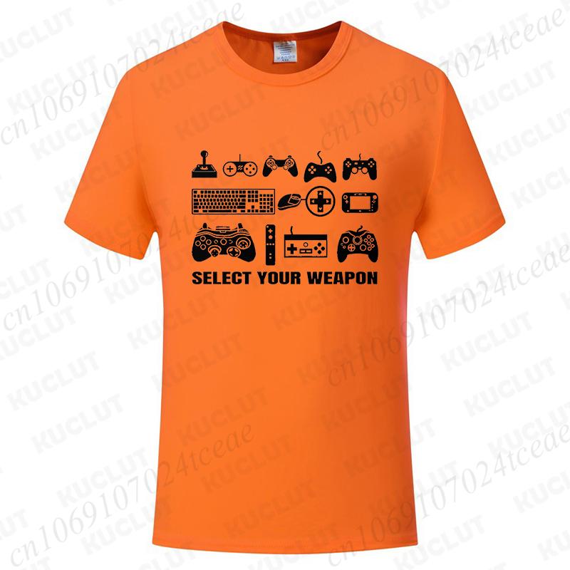 T Shirt for Unisex Clothing Fashion Gamer T Shirts Select Your Weapon Gamer Party Tee Dad Boy Gift Casual Oversized Clothes