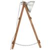 Floor Lamp Silver E27 Mango Solid Wood