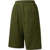 Women's Summer Shorts Cotton Linen Capri Pants Knee Length Loose Wide Leg with Pockets CGreen XXL Plus Size Casual Pants