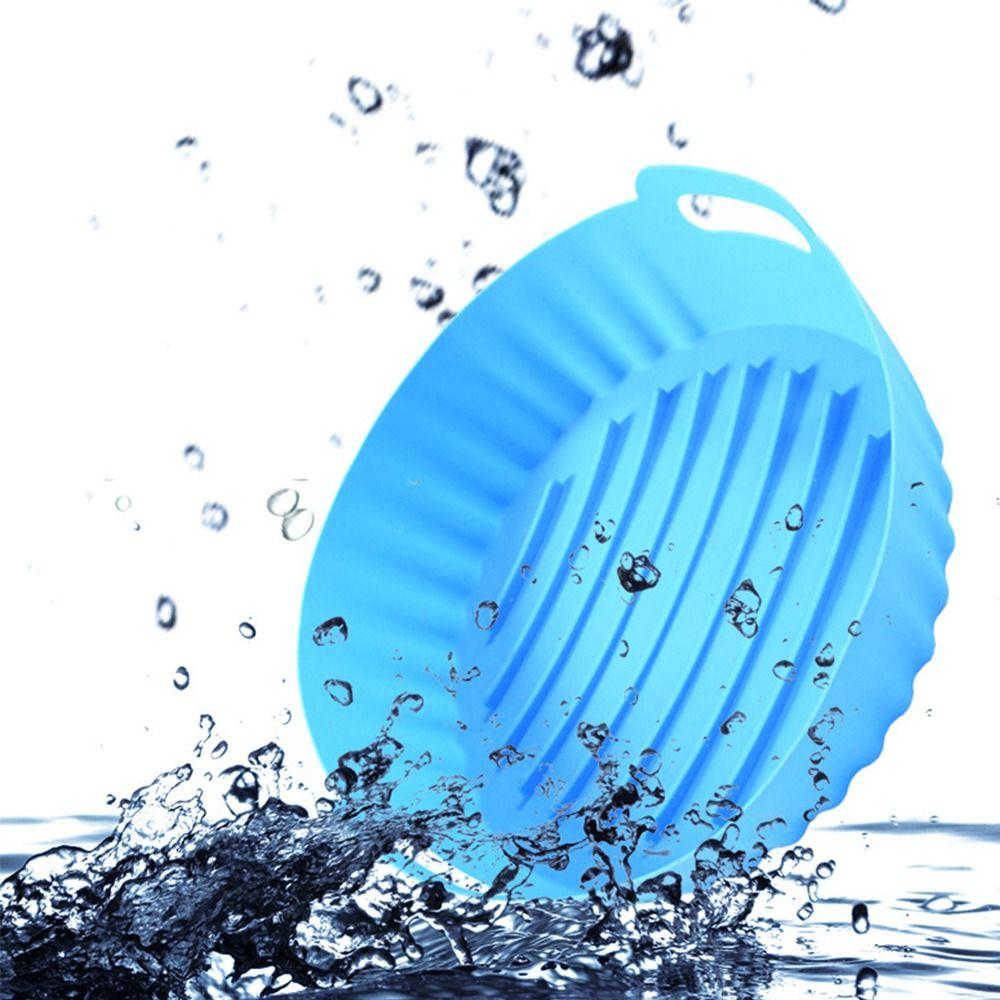 Reusable Air Fryer Basket Foldable Round Baking Tray New Silicone Cooking Tray Air Fryer Cooking