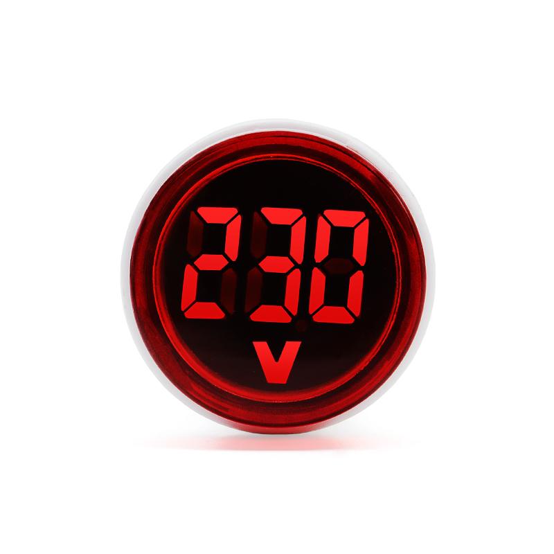 AC50-500V Voltage Meter EU Plug LED Digital Display Voltmeter Indicator Light Pilot Lamp Tester Detector