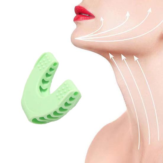 Женский тренажер для челюсти с прозрачной коробкой для хранения, пищевой силикон, эргономичный тренажер для лица для взрослых, укрепитель челюстных костей, тренажер для линии челюсти