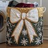 Quilted Cotton Laundry Basket Storage Organizer Clothes Dirty Home Organization