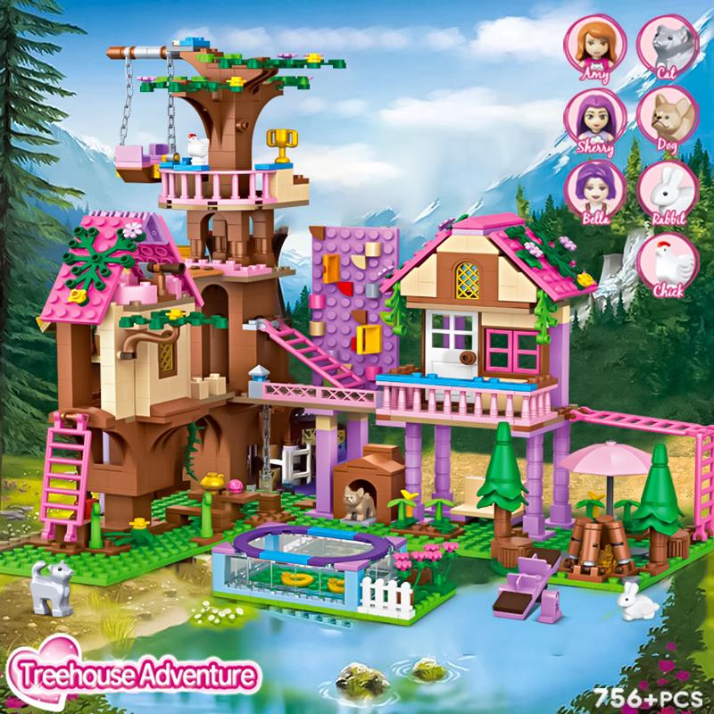 Строительные блоки Windsor Princess Castle для девочек, собранная игрушка-головоломка Villa Elsa Sky Eye, высокая сложность