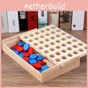 Chess 4 Wooden Connected Line Game Board Children Puzzle Toy Educational For