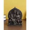 Shiv Parivar Statue Sitting On Singhasan Decorative Showpiece - Lord Shiva, Goddess Parvati, Ganesha Idols for Home Decor - Gift for Maha Shivratri