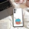 Cute B-Bugcat Capoo Phone Case For Samsung S25,24,23,22,30,21,10,9,Ultra,Plus,Lite,FE,4,5 G Soft Black Case