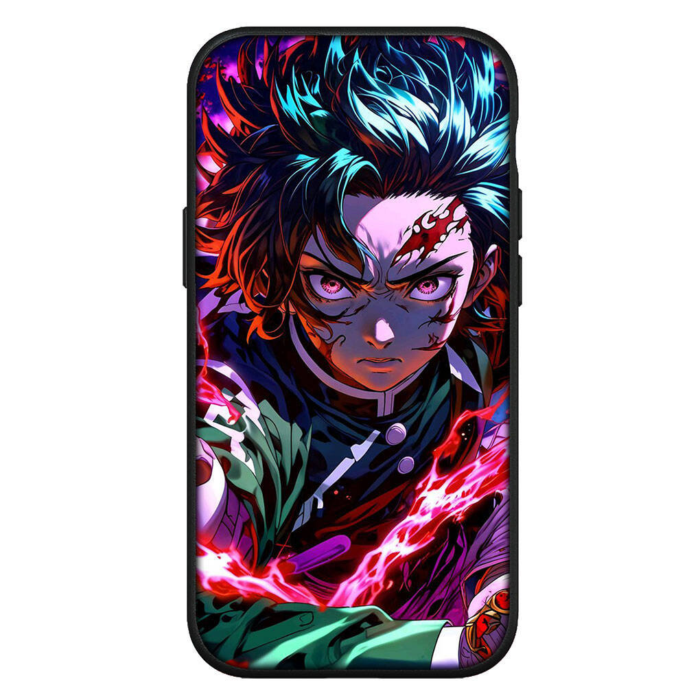 for Motorola Moto Edge 70 60 50 G54 G86 Samsung Galaxy S25 iPhone 17 16 15 Redmi Note 14 13 Pro Max Phone Case Demon Slayer Kamado Tanjiro Kokushibo