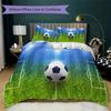 1PC Soccer Football Theme Bedding Quilt Set Quilt Cover Pillowcase Home Decoration Birthday Gift (1 * duvet cover + 2 * pillowcase, without core)A1