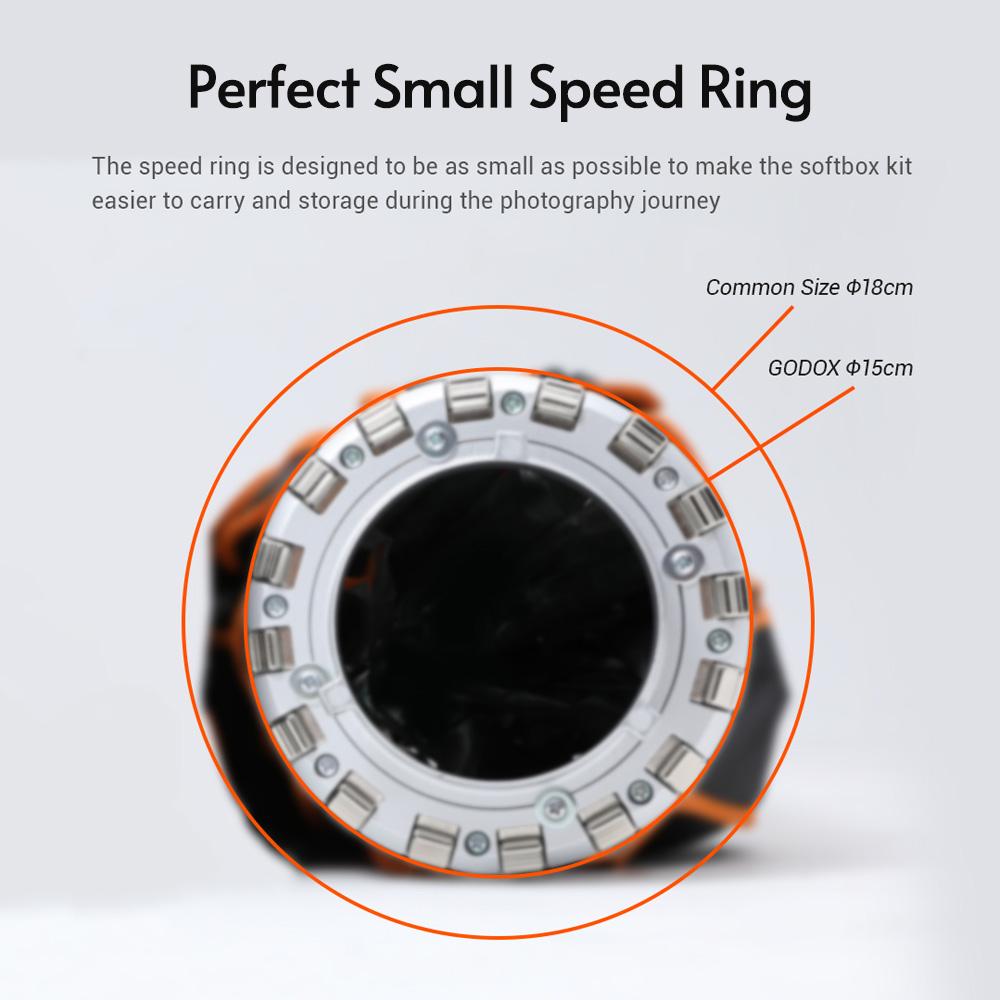 Профессиональный параболический софтбокс Godox 90 см, диффузор, крепление Bowens с сумкой для переноски для студии