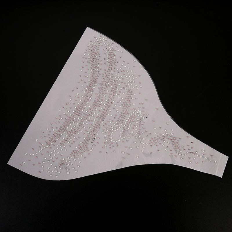 1PC Portable  Fix Rhinestone Crystal Transfer  Versatile Bling Stone Neckline Iron On Transfer Patch