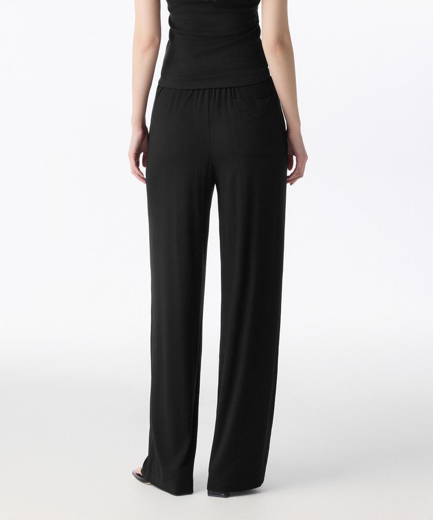MUSINSA STANDARD WOMAN Women'S Jersey Wide Lounge Pants [Black]