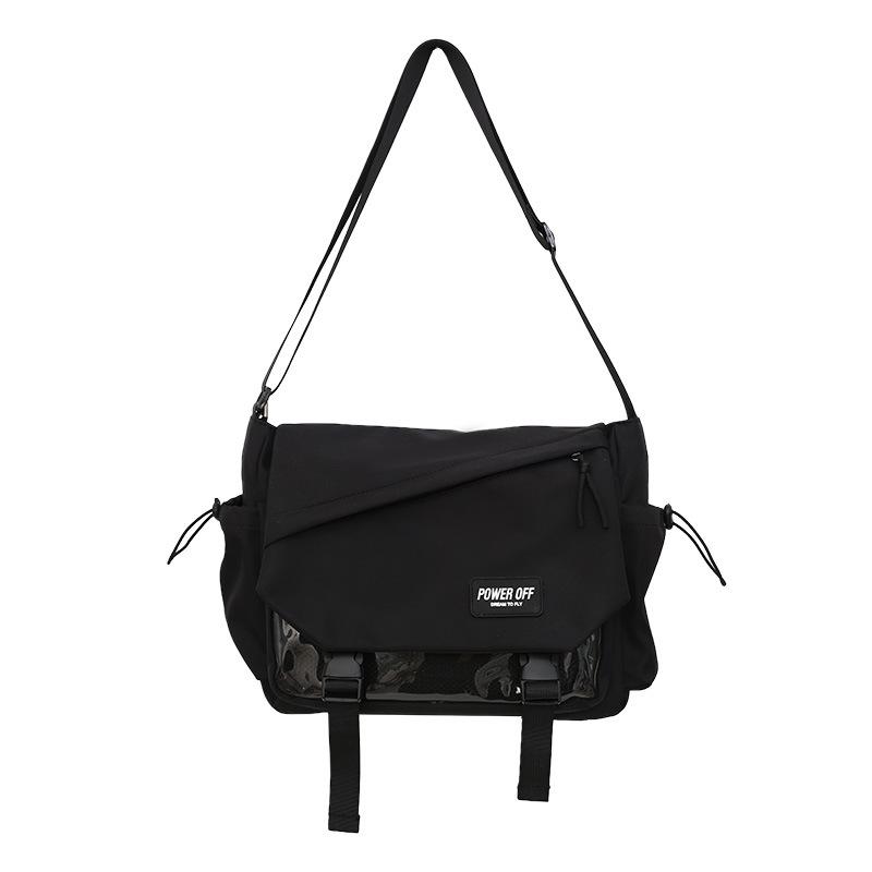 Japanese Two-dimensional Girl Millet Pain Bag Student Large-capacity Transparent Messenger Bag Simple Solid Color Shoulder Messenger Bag