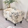 Чехол для пуфа в пасторальном стиле из эластичного спандекса для пуфа, чехлы для дивана и табурета, все включено, чехлы для гостиной и дома