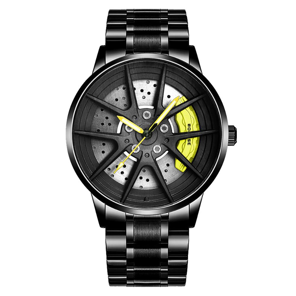 Повседневные мужские часы, деловые часы, контурные часы, спортивные часы, кварцевые часы, часы с полым механизмом, часы из нержавеющей стали