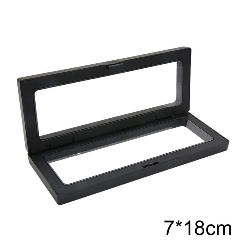 PE Film Colorful Jewelry Storage Box 3D Packaging Case Gemstone Free Stand Floating Frame Membrane