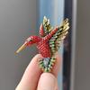 Cross-border Foreign Trade European and American High-end Rhinestone Hummingbird Brooch Animal