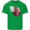 Curled Qatar Flag Qatari Day Football Unisexs Light Cotton TShirt