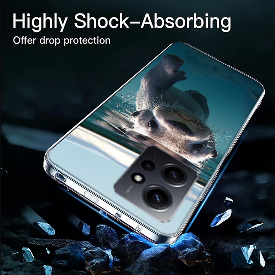 Seal Alert Phone Case For Redmi Note 14 15 Pro 5G 13 12 Pro Plus 11 11T 11E 11S 10 Pro 10S 9 9S Cover Cell Clear TPU Capa Compat