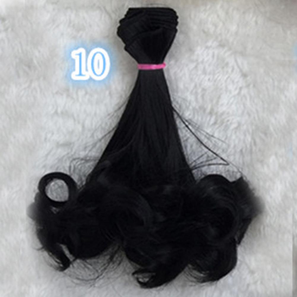 Длинные вьющиеся волосы для куклы 15см