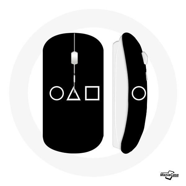 Souris Sans Fil - Squid Game - Circle Triangle Square - Design Inspiré - Compatible Mac et PC - USB Wi-Fi