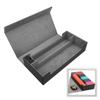 Trading Card Deck Case Storage Box Large Capacity PU Leather Storage Collection X (Black Gray)