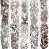 1 PC 480*170MM Large Temporary Tattoos Sleeve for Men Women Full Arm Selleve Tattoos Temporary Realistic Fake Wolf Tiger Lion Tattoo