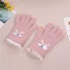 Korean Version of Sweet Knitted Warm Gloves for Women Winter Cold Protection Thickened Ins Style Bow Jacquard Touch Screen