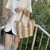 Leisure Striped Shoulder Bag Summer Women's Handbags New Straw Crochet Bag  Ladies/Girls