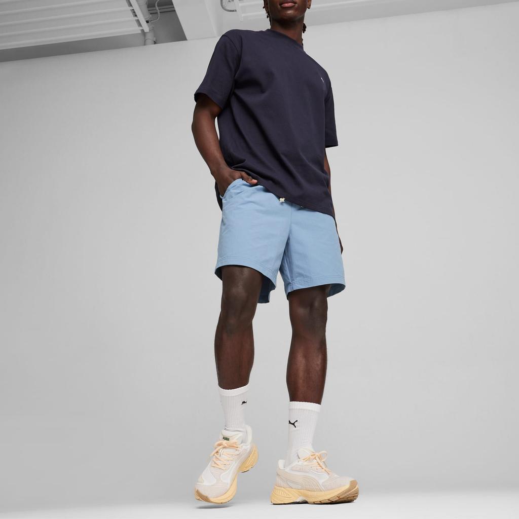 Puma Solid Color Pullover Crew Neck Casual Short Sleeve T-Shirt Men Tops Navy-Blue 624009-16