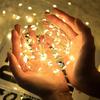 42M/32M/22M/7M Solar Silver Wire Fairy Lights Outdoor Waterproof Wreath Holiday Decoration