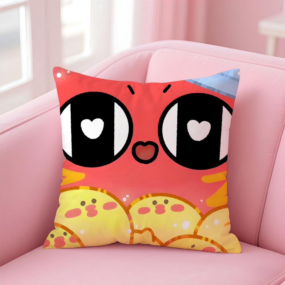EEggy Party Cushion Cover Pillow Case Soft Friendly Fabric Concealed Zipper