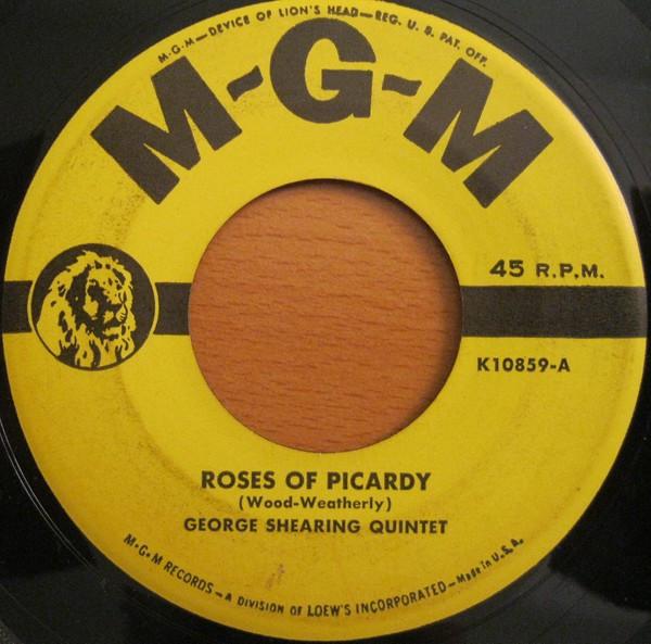 7inch Record GEORGE SHEARING QUINTET - Roses Of Picardy / Pick Yourself Up K10859 MGM Records 1950 US Jazz Used