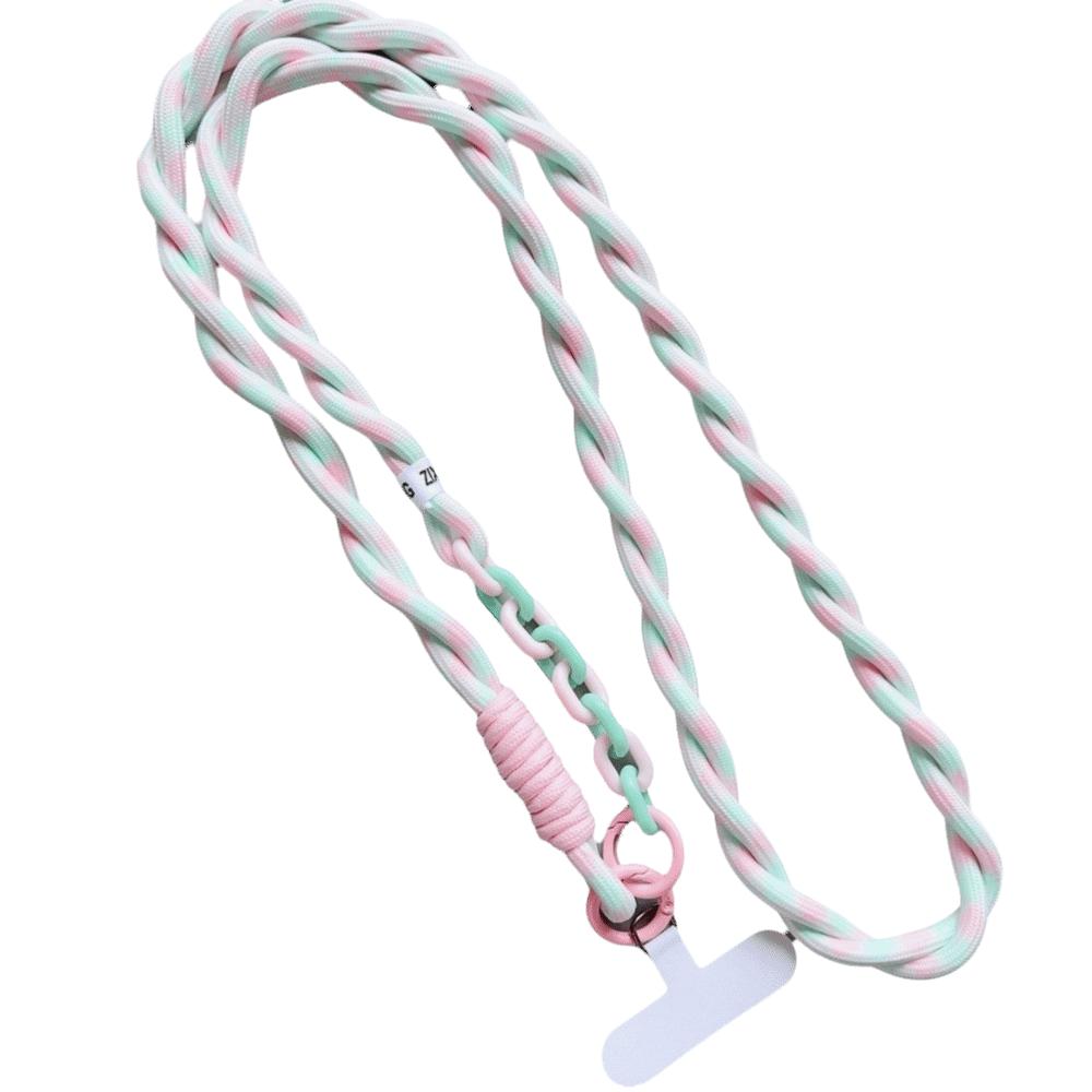 Nylon Braided Phone Lanyard Dopamine Crossbody Hanging Rope  Phone Charm Accessories