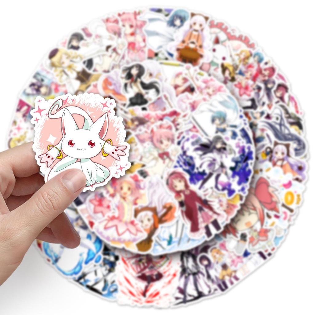 Водонепроницаемые наклейки Puella Magi Madoka Magica, 50 штук, для чемоданов, телефонов и бутылок с водой