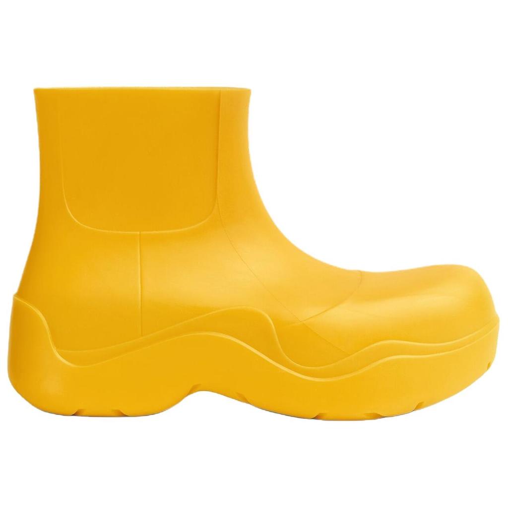 Bottega Veneta Puddle Rain Boots Rubber Classic Ankle Boots Women's Yellow 640045V00P07123