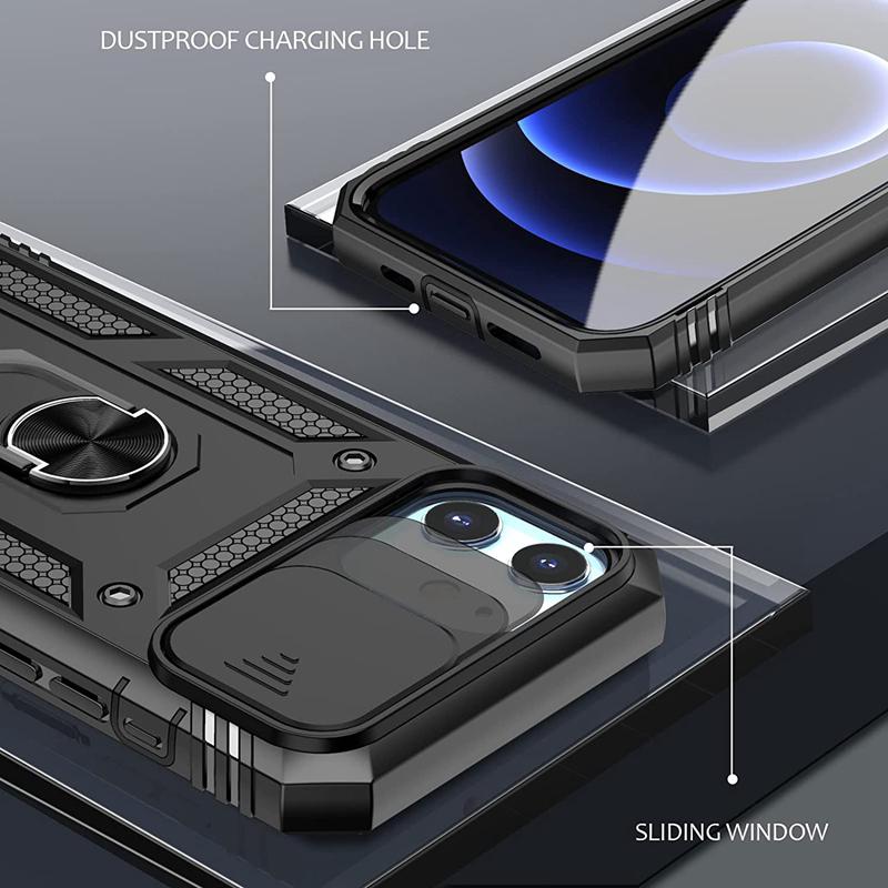 Чехол для iPhone 15, 14, 13, 12, 11 Pro Max, Samsung, Google, Xiaomi Redmi, сверхпрочный чехол с камерой, вращающаяся на 360 градусов подставка, прочный противоударный чехол