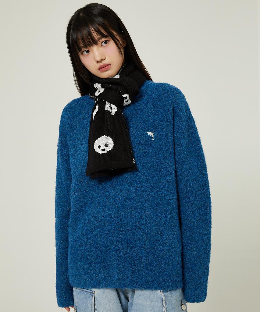 WAIKEI Dolphin Boucle Knit Blue