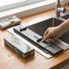 Retractable Sink Mounted Sharpener Stand Carbon Steel Whetstone Grinder Rack  Household