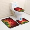 Christmas Bathroom Floor Mat Toilet Three-Piece Set