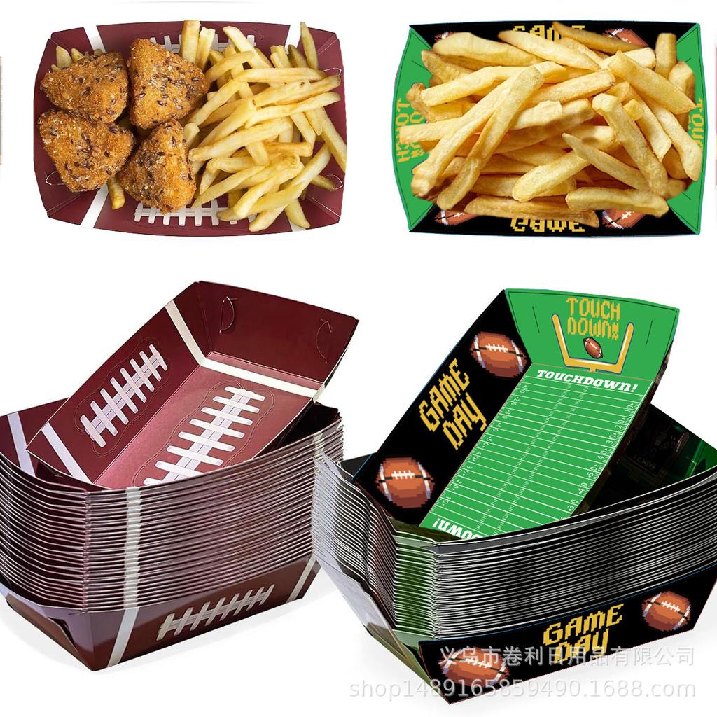 Суперкубок Мяч Принадлежности для вечеринки Футбол Баскетбол Бейсбол Футбольная вечеринка Декоративные столовые приборы Коробка для чипсов