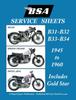 Книга BSA B31 - B32 - B33 - B34 'Service Sheets' 1945-1960 for All Pre-Unit Rigid, Spring Frame and Swing Arm Models