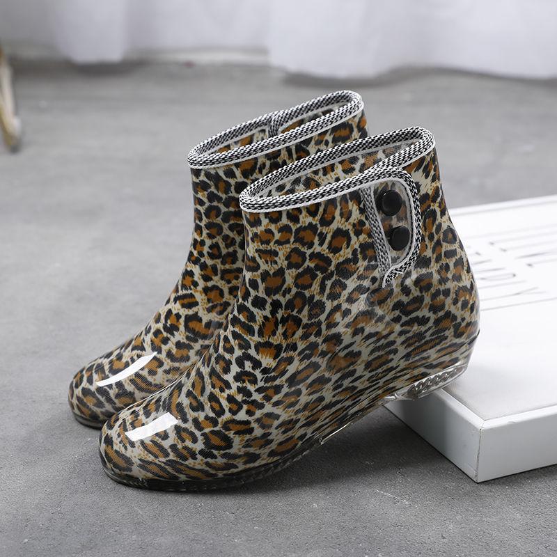 Fashion Rain Boots Women's Short Rain Boots Rubber Shoes