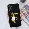 Case For OPPO Realme 2 5 6 7 8 Pro 9i Realme 9 10 Pro+ Luxury Liquid Silicone Soft TPU Couple Case Flower A-Z Letters For Realme Fundas Coques Bumper