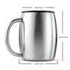 Stainless Steel Beer Mug Double Wall Insulation Thermal Cup Portable Coffee Cup with Handle
