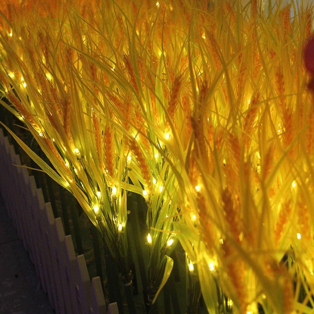 Светодиодный светильник на солнечной батарее, монтируемый на грунт, светильник-колышек в виде колоса пшеницы, светильник на солнечной батарее, садовое освещение