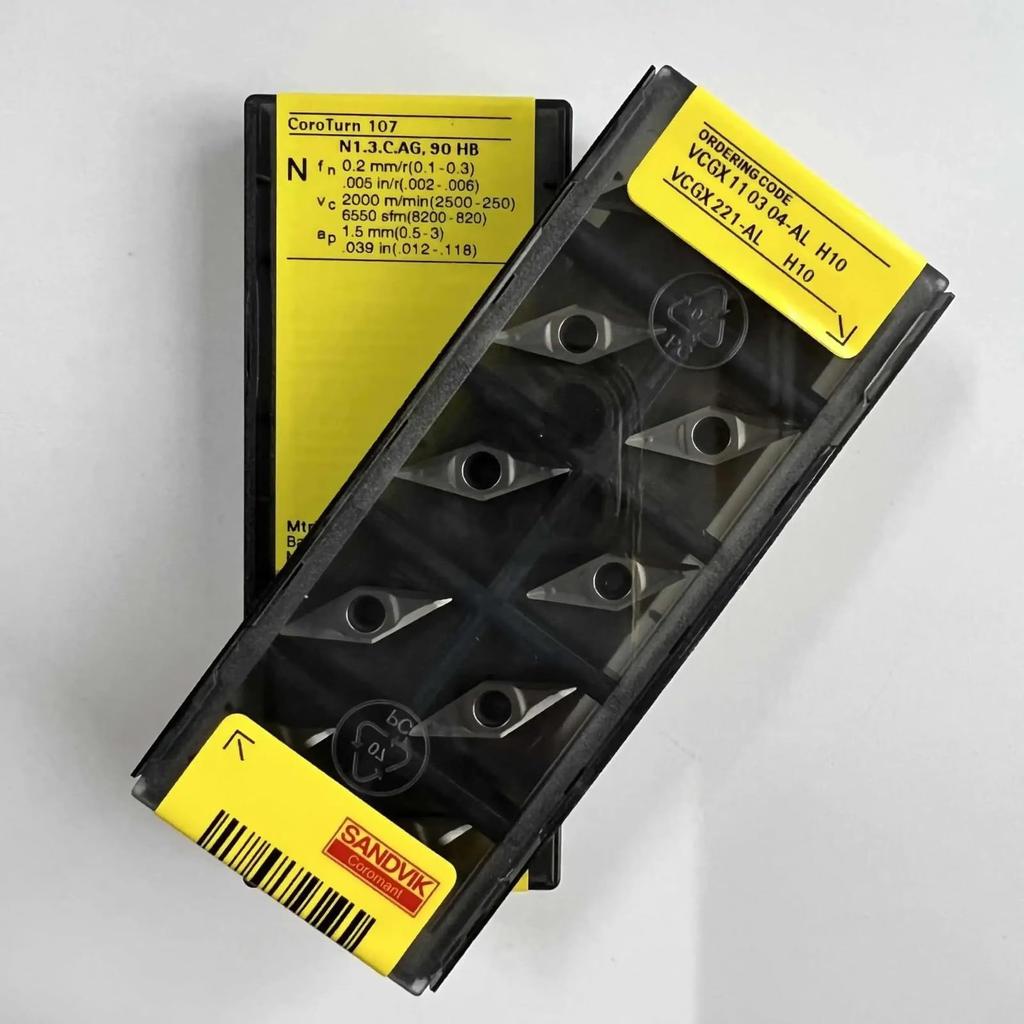 Оригинальная Sandvik / VCGX110304-AL H10 / Твердосплавная фреза для ЧПУ 10 шт.
