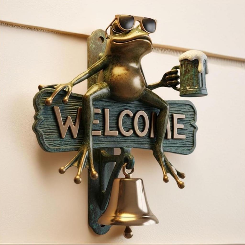 Приветственный дверной звонок, Уличные колокольчики, Металлическое садовое украшение, Подарочные таблички для украшения стен, Дверной звонок, который звонит при открытии двери, Уличный Баси