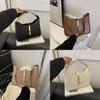 Korean Style Small Pu Handbag With Chain Strap For Daily Use