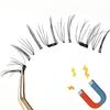 1 Set Magnetic False Eyelashes with Lash Applicator Tool Reusable Single/Double Layer Natural Wispy Fake Lashes Eyelash Clip Women Makeup Tools